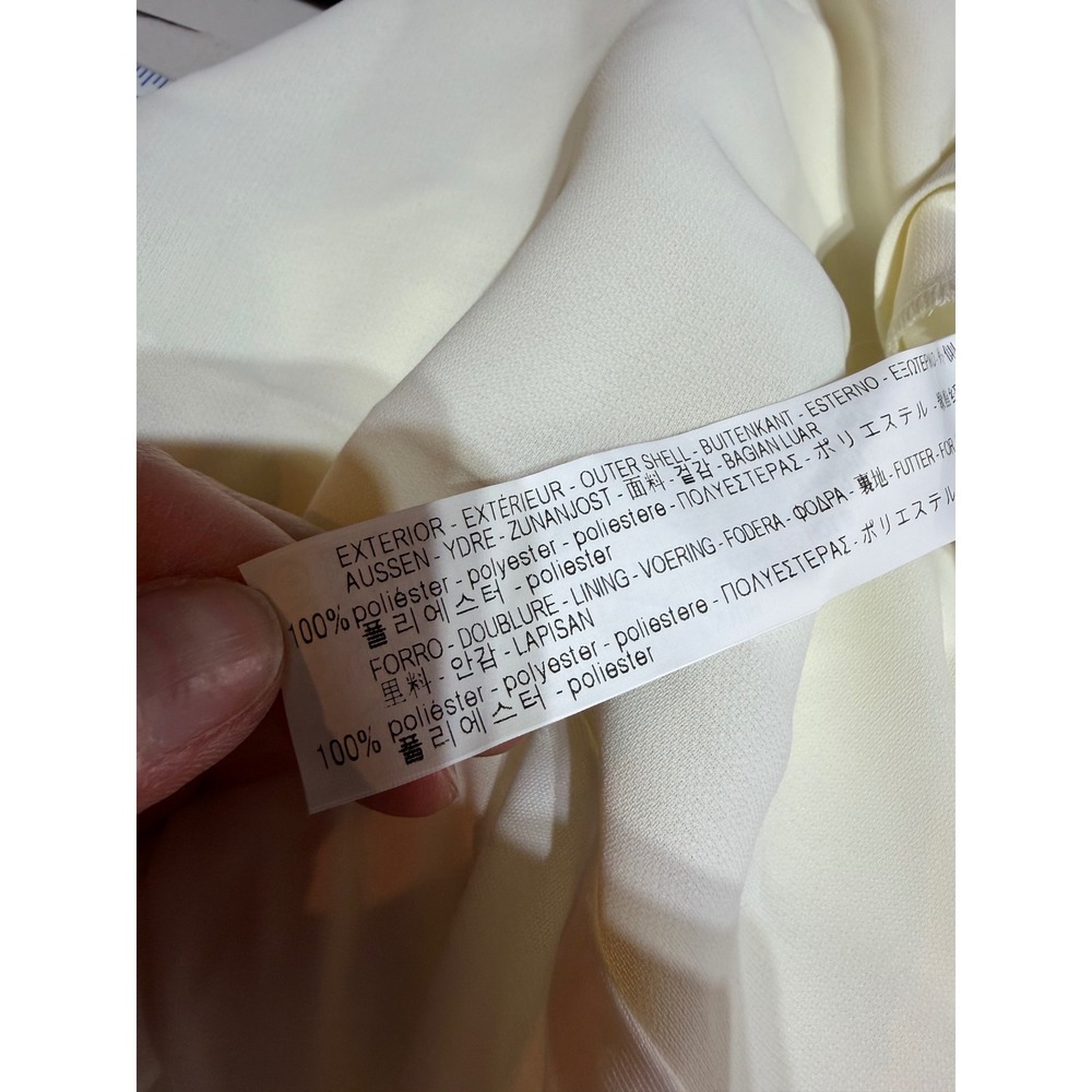 NWT Zara Maxi Dress Womens S Cream Layered High Slit Minimalist Chic - Picture 12 of 13